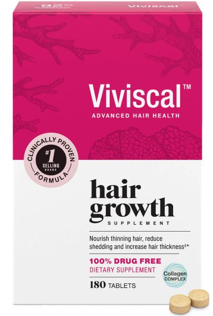 Viviscal Hair Growth Vitamins for Women – 180 Tablets (Thicker & Fuller Hair)